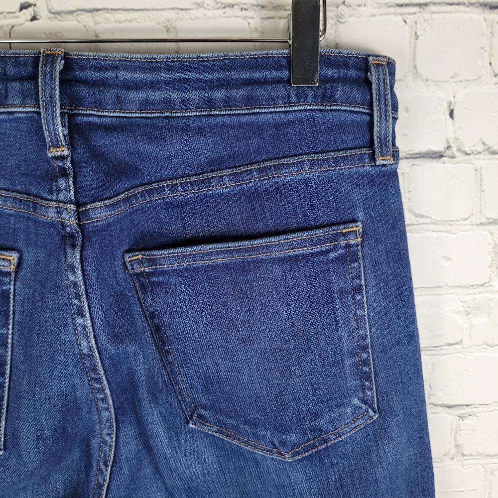 JUST BLACK | Anthro The Slim Wide Leg high rise crop jeans BP239J
